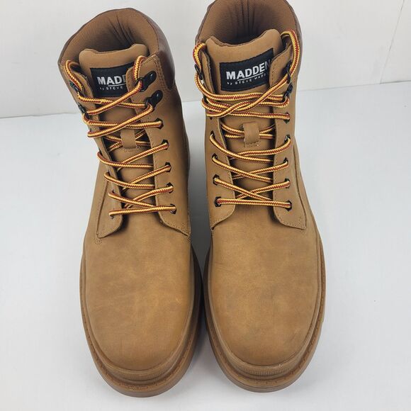 Madden by Steve Madden Gabber Boots Lace Up Ortholite Leather Size 14 - Picture 9 of 16